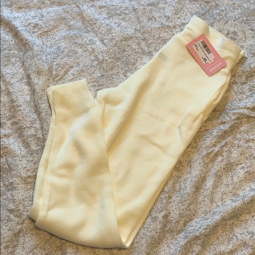 Cream Knitted Joggers